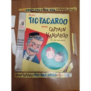 Captain Kangaroo Tic Tac Roo Game Milton Bradley Vintage 1956 CBS Television